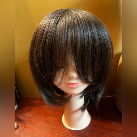 Anne Emma Woman straight brown wig Synthetic Full Cap Wig - Picture 7 of 9